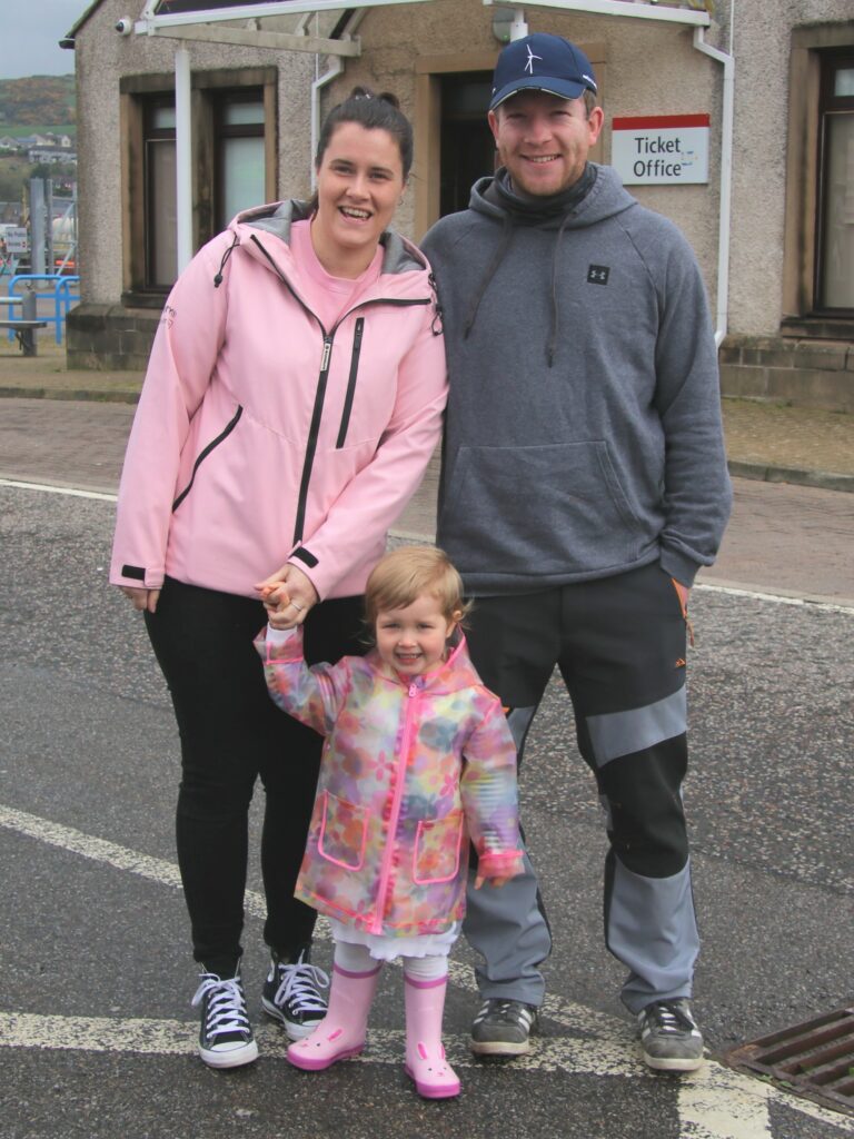 Denise Macindeor and Jason Graham took part in the hunt with their daughter Charlotte.