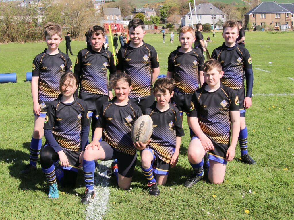 Members of Campbeltown/Kintyre Junior Rugby Club.