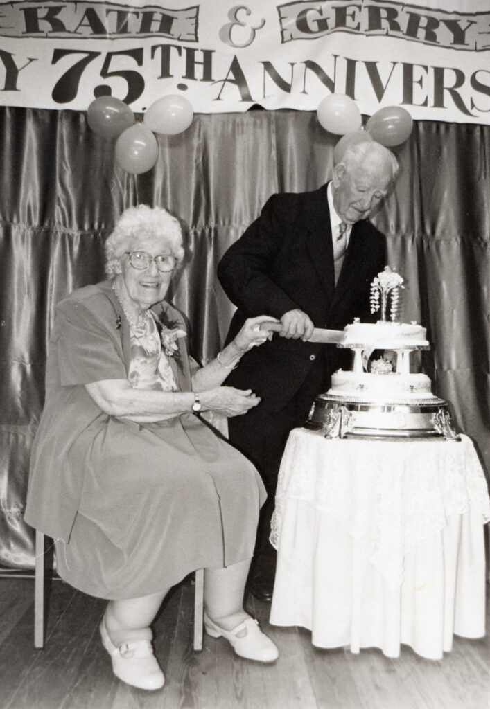 Gerry and Kath O’Sullivan were married on May 7, 1927. This week, at the respective ages of 98 and 94, they celebrated their 75th wedding anniversary in Corrie.