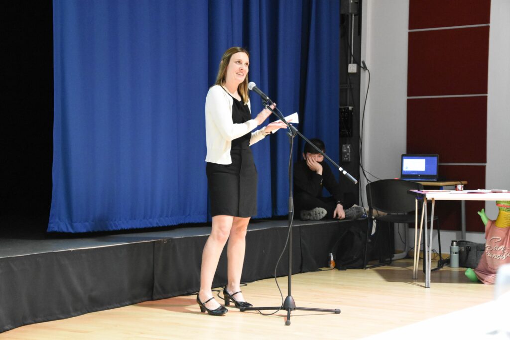 Social subjects faculty leader, Mara Gosman, thanks all of the pupils for their efforts and all of the visitors for attending the YPI final event.