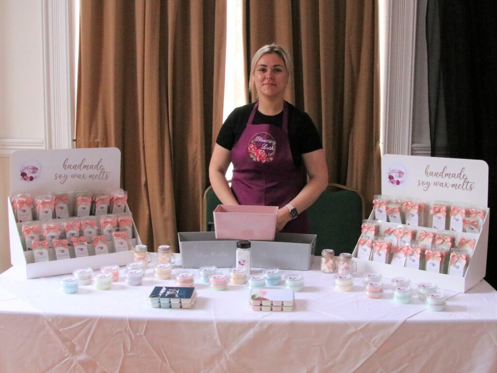 Michelle Paterson sold wax melts and burners from her Blooming Lush stall.
