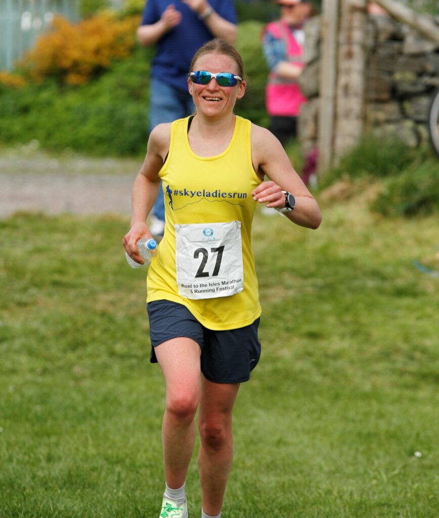 GB Triathlete Sarah Attwood from Skye and Lochalsh Skye Running and AC came in for the ladies in first place in the half marathon.

NO F19 RTI race event Sarah Atwood