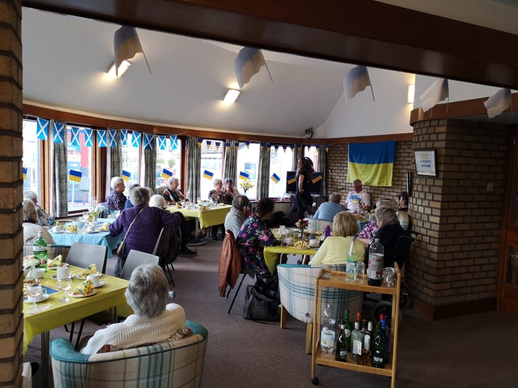 The fundraising party at Dunmar Court attracted 36 people, and raised £355 for Ukraine.