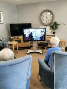 Youth workers Lesley Renton and Phil Edwards used Zoom to host the quiz between the youngsters and the care home residents.