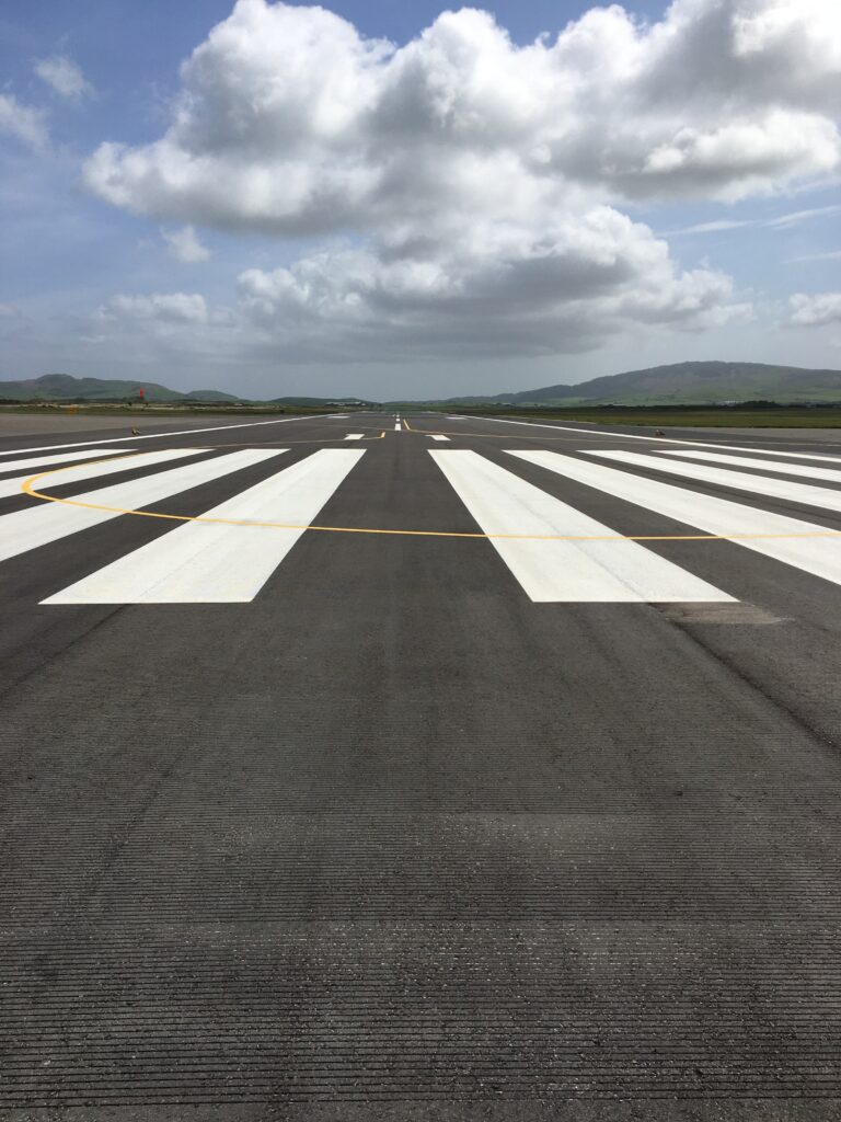 Visitors were able to stand on the business park's recently refurbished runway.