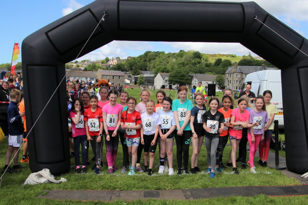 Youngsters prepare for the start of one of the junior MOKRun races. Photograph: Kenny Craig.