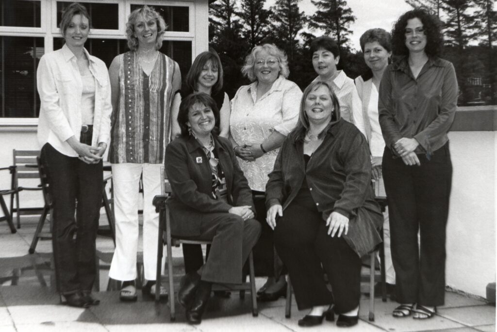 Enjoying a meal at Auchrannie to celebrate the successful completion of a course are Arran’s pre-five teachers. Sitting in the front are instructors Claire Warden and Karin Fall. Pictured with them are Jackie Colwell, Sheila Gilmore, Karen Leese, Tina Lawson, Maggie Dawson, Shona Hamilton and Rosemary McLune.