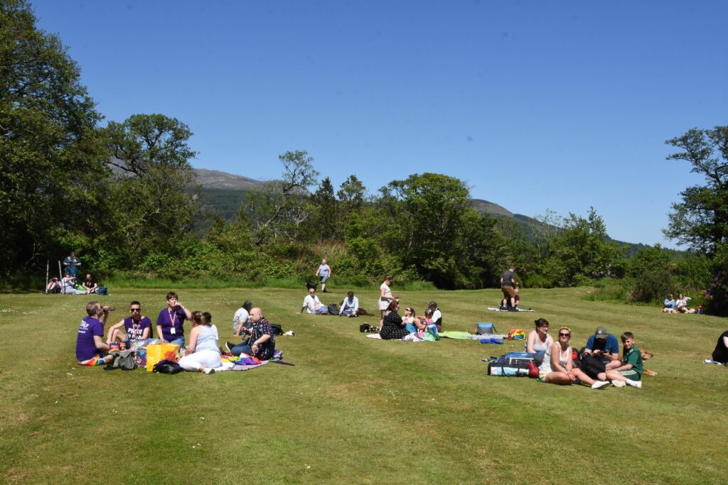 Sunny weather provided ideal conditions for an enjoyable picnic in the park.
