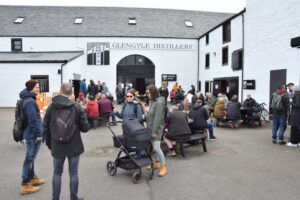 The courtyard was packed at Glengyle Distillery's open day.