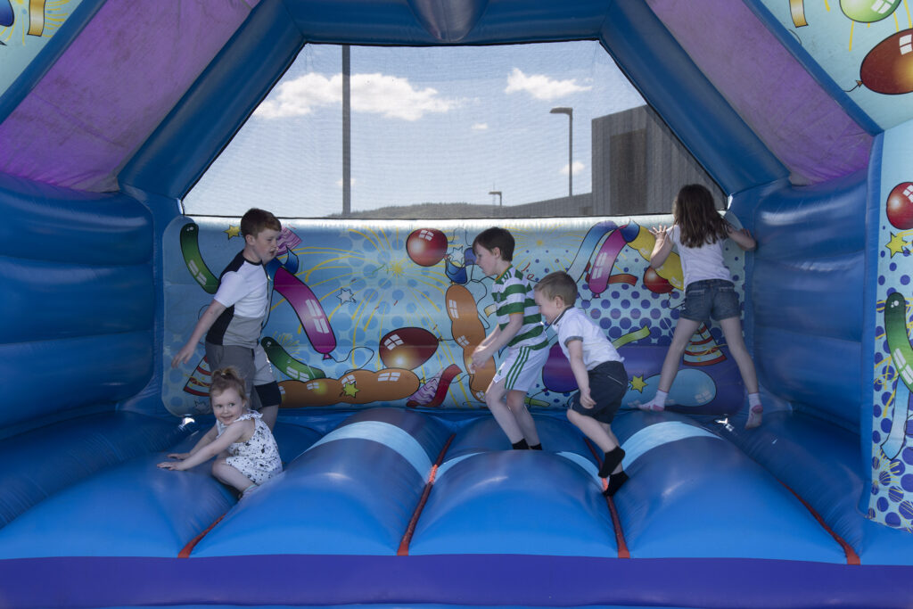 Bouncy Castles are always popular with youngsters . Photograph: Iain Ferguson, alba.photos

NO F23 Caol Community party 02