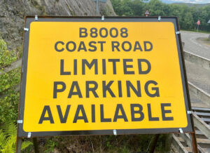 One of the new warning signs. Photograph: The Highland Council. NO F23 coast road 02