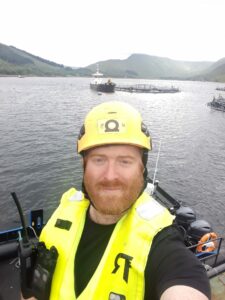 Lewis Gibson, pictured, is skipper of the Beinn Mowi workboat. NO F25 Lewis Gibson
