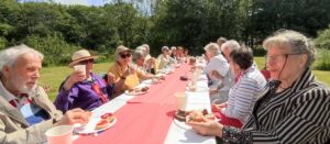The weather was ideal for Clachan's alfresco afternoon tea.
