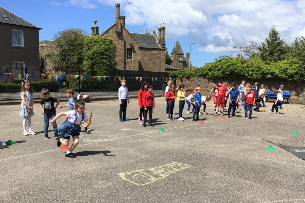 Castlehill pupils took part in fun games.