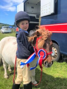 Lena Lowrie and Tonto came second in the Stars of the Future lead rein category.