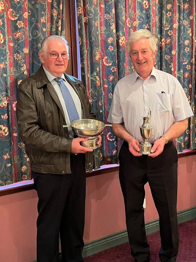Billy Rankin and Thomas Cameron, winners of both the Jackie Wareham and the Ruby Carr Trophies for east/west.
