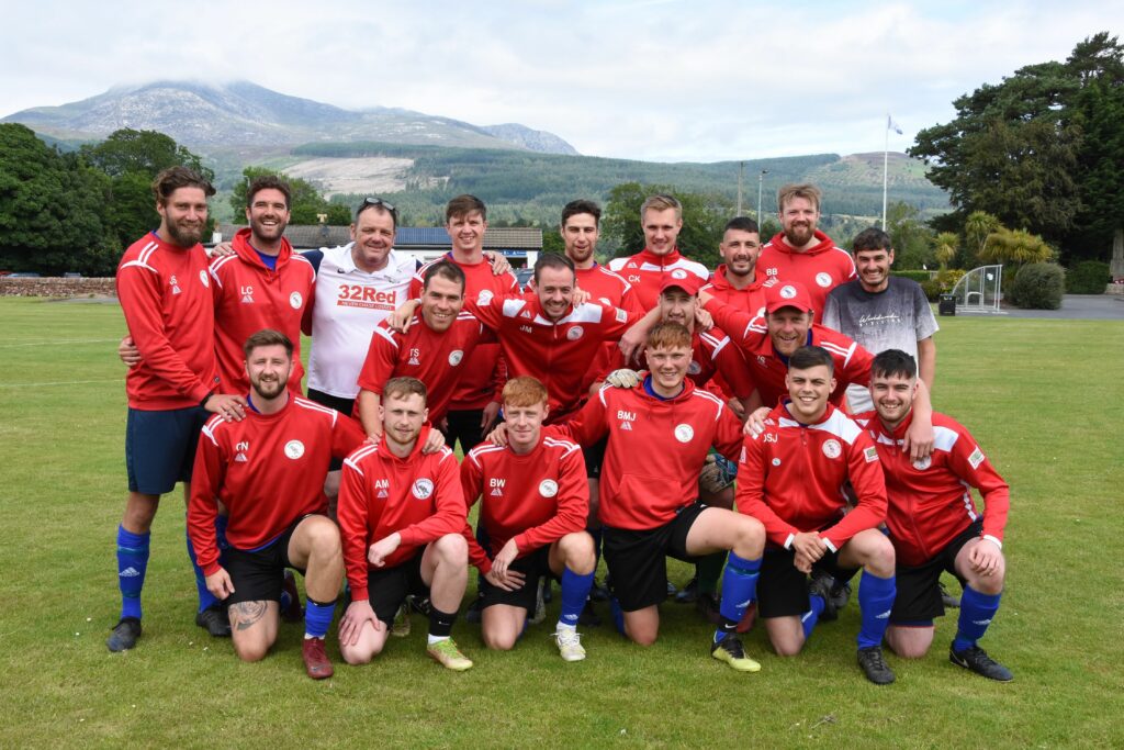 Kirkoswald Reserves before their game in Brodick.