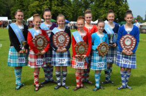 The premier Highland dancing team to go forward to represent Argyll and Bute at the Highlands and Islands Music and Dance Festival is chosen each year at Inveraray Highland Games. The dancers and reserves, several of them from James McCorkindale's School of dancing, are seen here.