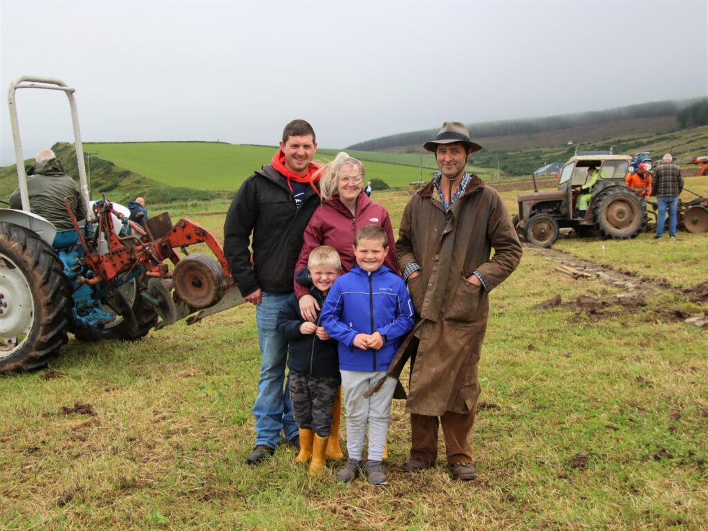 The competition was held at South Muasdale Farm thanks to Stephen Jones, seen here, right, with his son Rob, daughter-in-law Susan and grandsons Charlie and Calum.