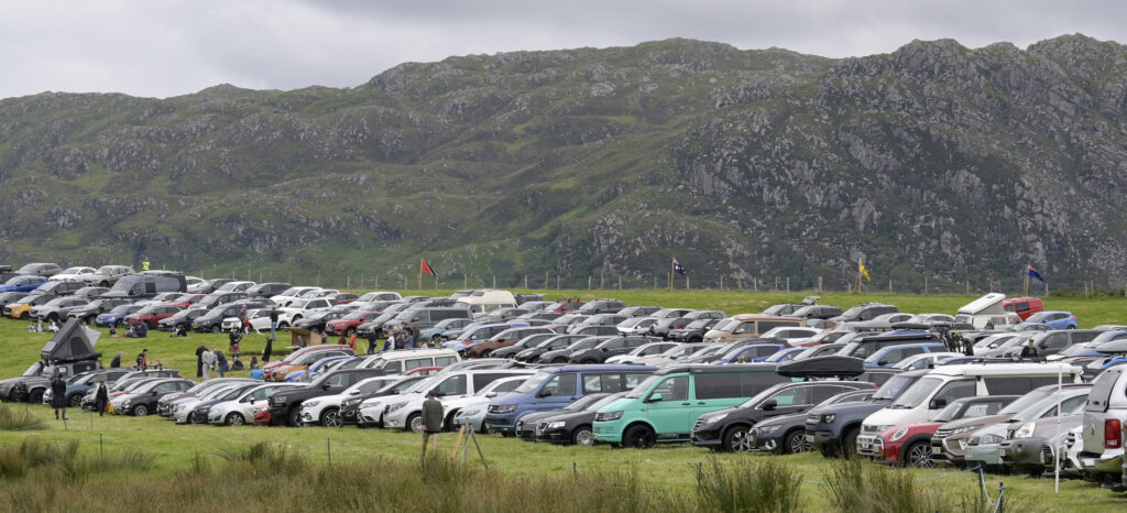 Full car park. Photograph: Iain Ferguson, alba.photos NO-F31-Arisaig-Games-13-