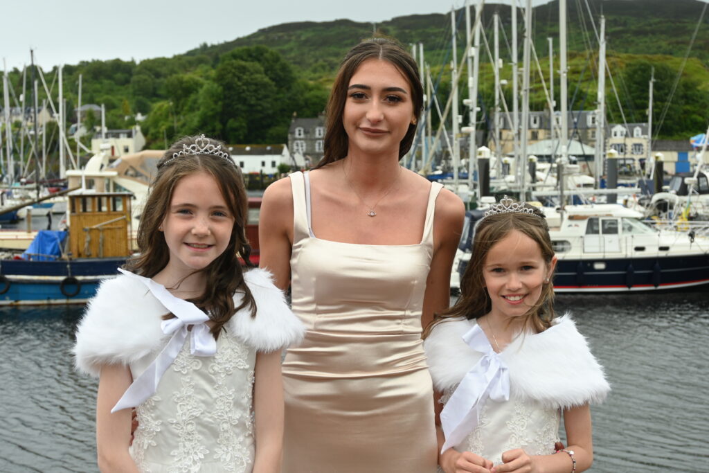 Princess Caelyn Graham, seafood queen Keira Guy and princess Macey Fair.