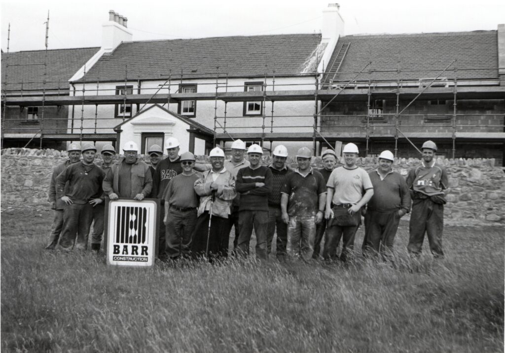 Workers from Barr Construction at the Holy Isle redevelopment site. 01_B30years05