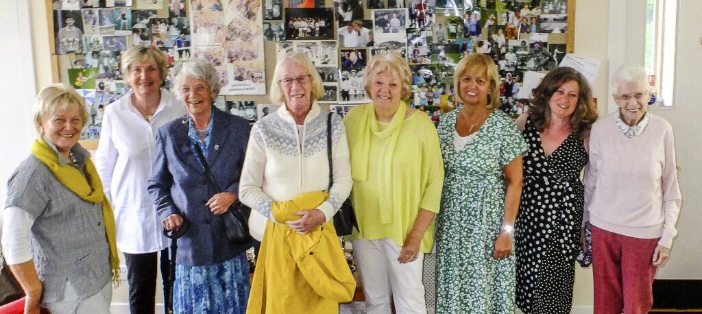 Past and present committee members, from left: Sheila Preston, Mary McLean, Marnie Clark, Margaret Melville, Lynda Oxland, Fiona Brydon, Ann McAllister and Sheila McLean. Photograph, Robert McCulloch.
