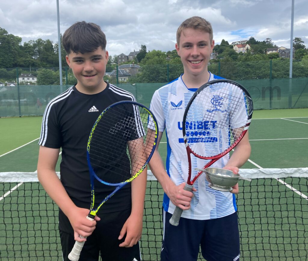 S4-S6 winner Rory Dods (right) with Runner-up Gabriel Tidser.