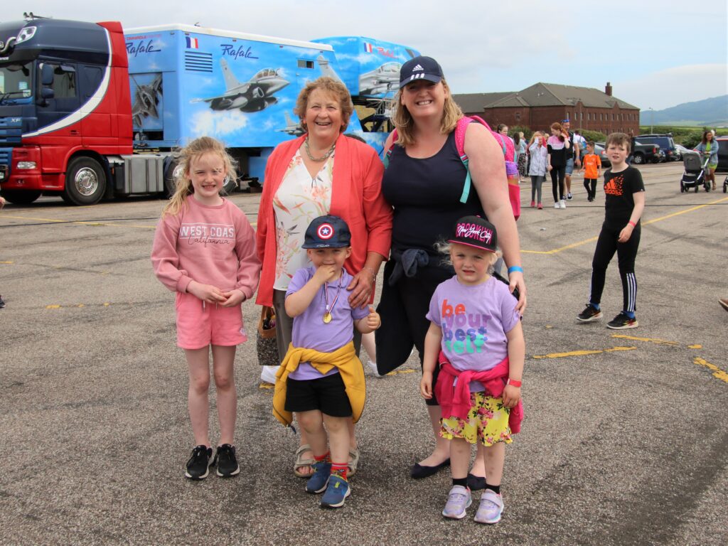 Fun for all the family: Maida, William and Eilidh Walker had a great day out with their mum Dorothy Ralston and granny Margaret Ralston.