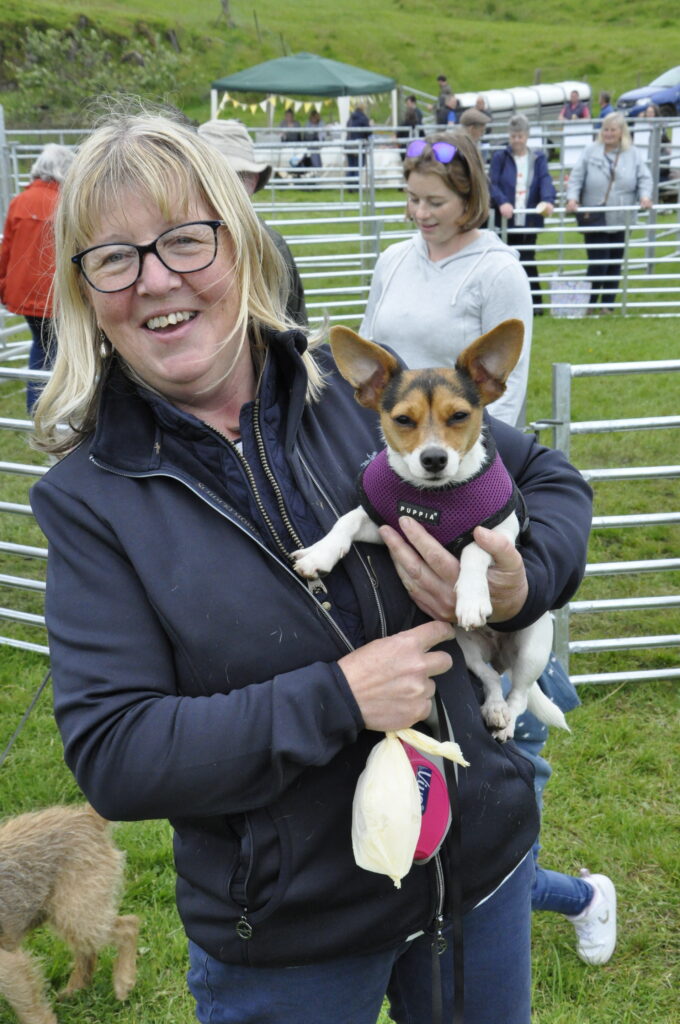The happiest dog Lottie with her happy handler Heather Dixon from Ardrishaig.