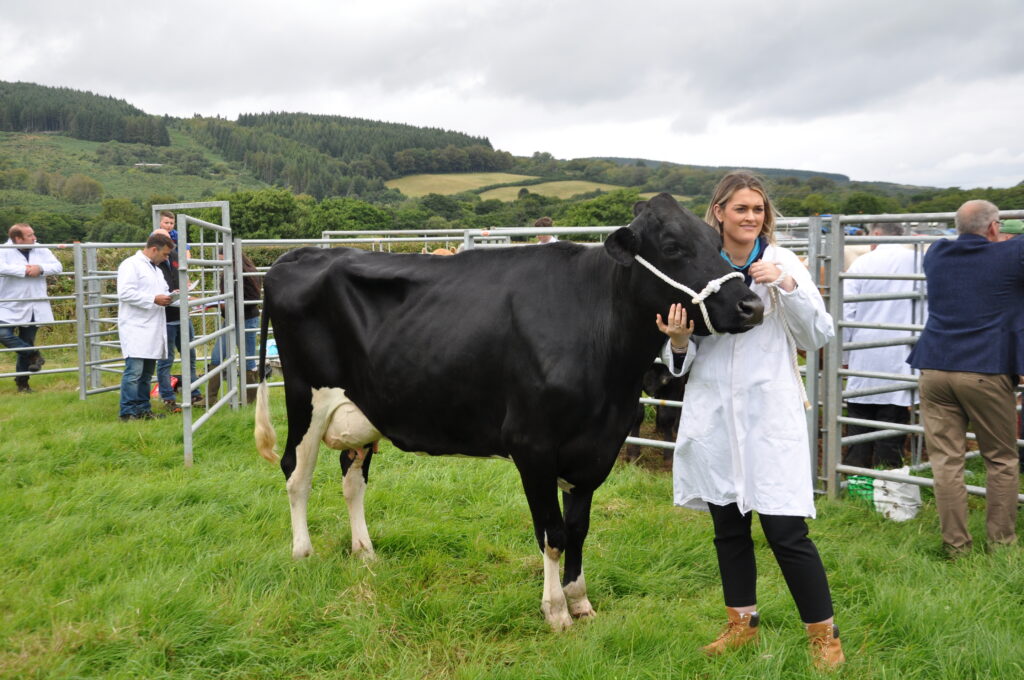 Katie Murchie with a fine dairy cow from Tigheanfraoch.