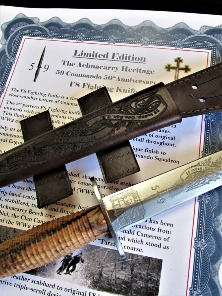 The special commando knives made by Paul Macdonald to mark the Commando Sappers' 50th anniversary. Photograph: Macdonald Armouries. NO F09 knives 04