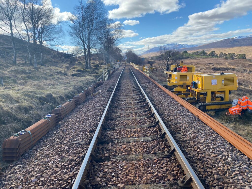 A stretch of the completed works on the West Highland Line. Photograph: Network Rail. NO F14 WHL works completion 2