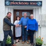 Pictured from left are, David Whiteford, chairman of Highland Coast Hotels; Susan Trowbridge, Kenny Gollan and Mary Gollan of the Plockton Inn. NO F17 Plockton Hotel
