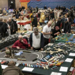 A packed Nevis Centre as people browse the many stalls. Photograph: Iain Ferguson, alba.photos NO F18 Model show 07
