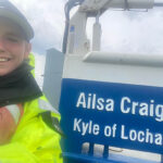 Eleanor Lawrie aboard the Ailsa Craig. NO F25 MOWI Eleanor Lawrie on Ailsa Craig 02