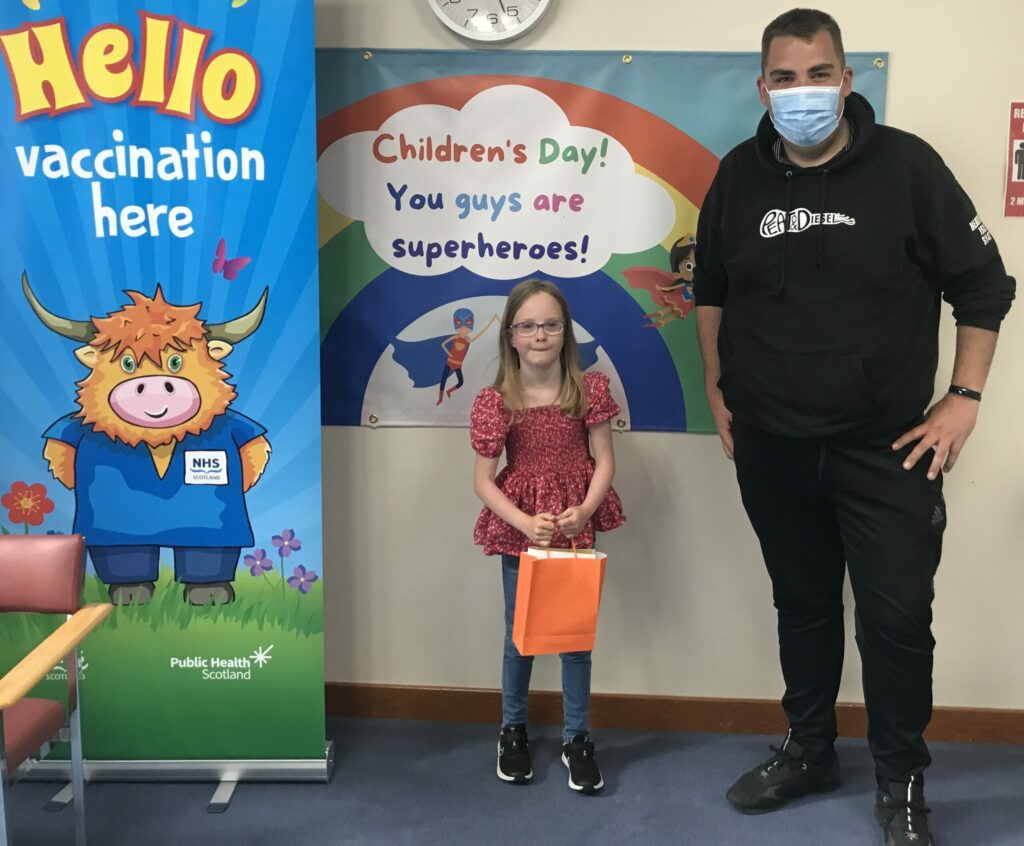 Children’s mask making competition brightens up Western Isles Covid clinic