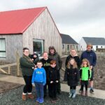 Families moved into the six three-bedroom homes at Taighean a' Chaiseil, Stenscholl earlier this year. Photograph: SCT. NO F28 Staffin residents moving in Feb 2022