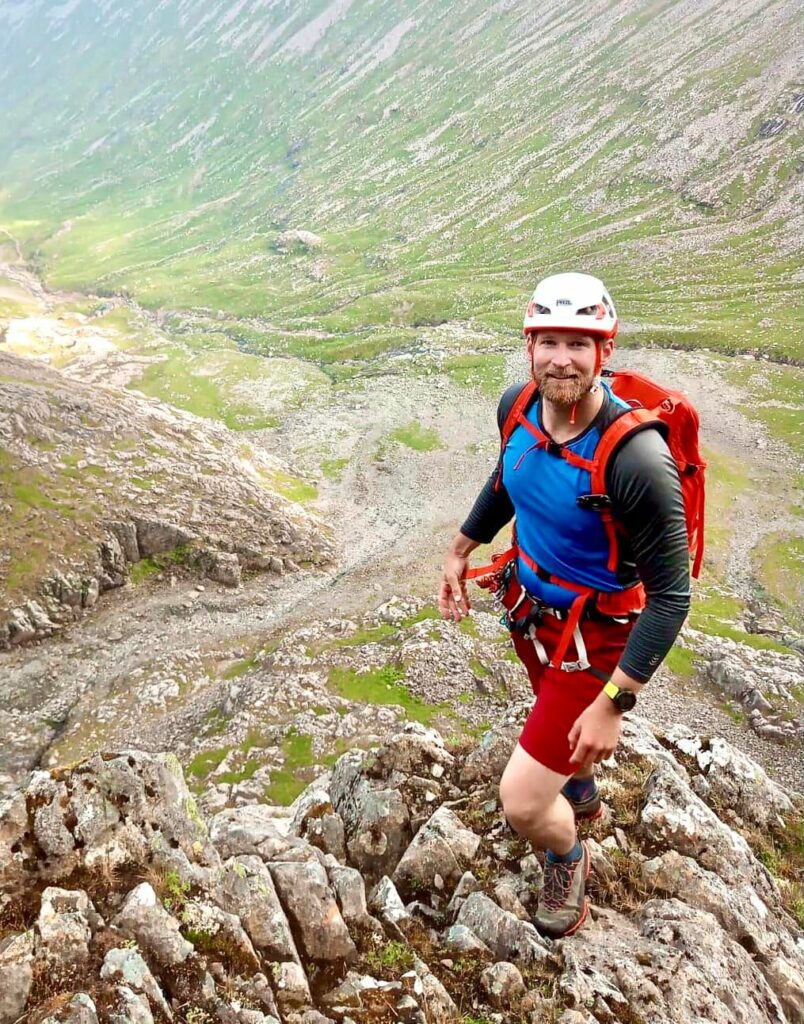 Rob Brown, captured in happier times in a photograph by his friend Andy Croy, died in a fall on Ben Nevis. Photograph: Andy Croy. NO F32 Rob Brown 01