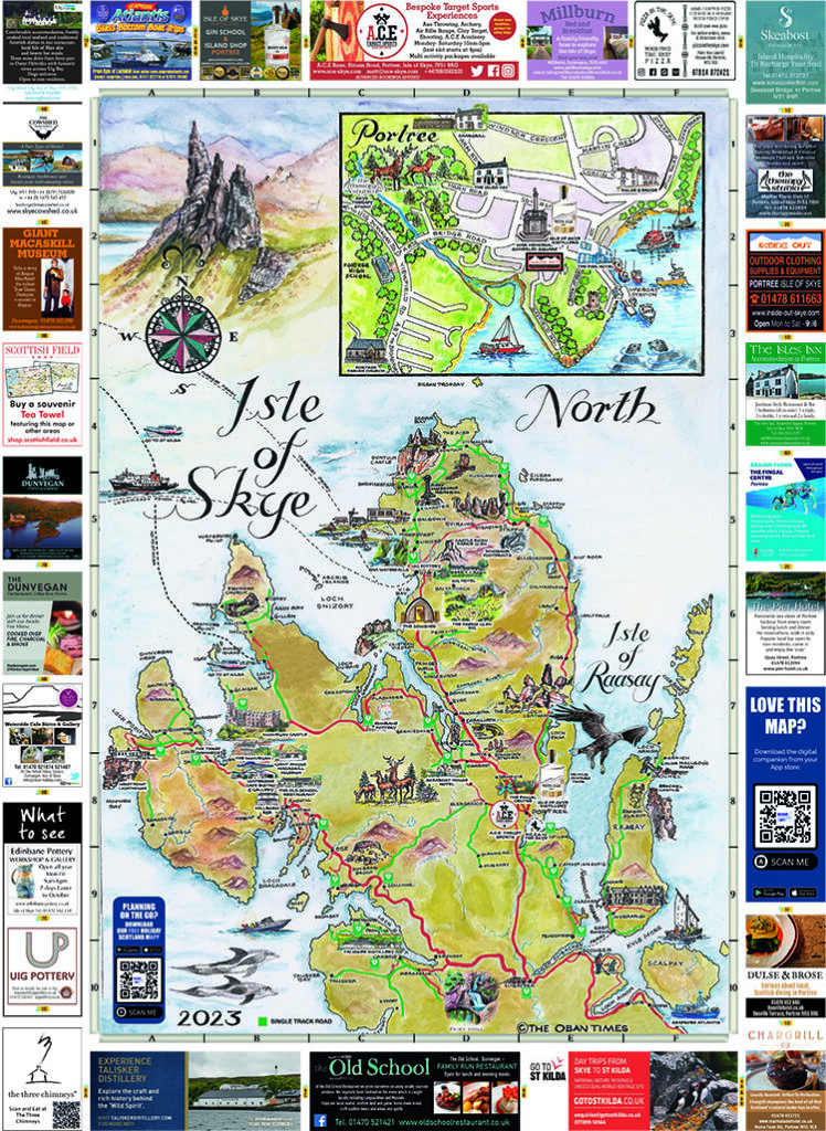 Isle of Skye (North and South) Map 2023