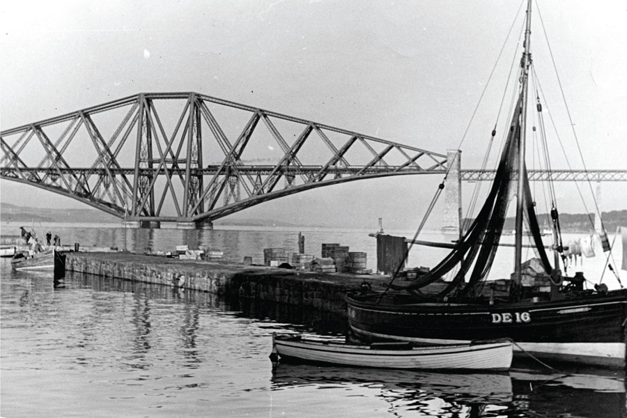 Queensferry in 1939 with a spectacular view of the Forth Bridge