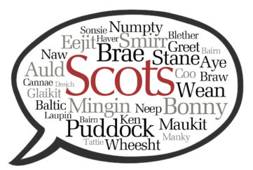 Scottish words quiz speech bubble image - difficult round