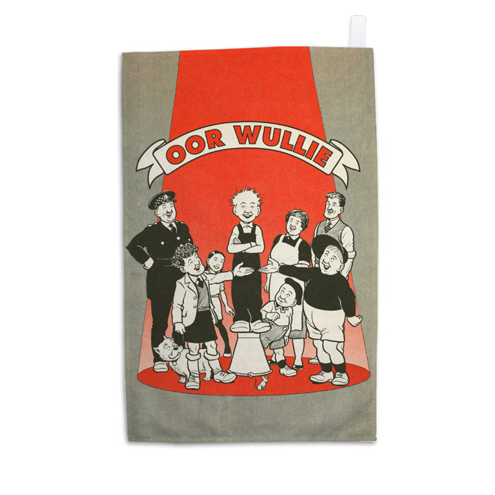 Oor Wullie In The Limelight Tea Towel