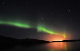 the Northern lights over Shetland