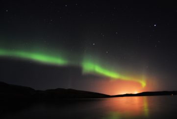 the Northern lights over Shetland