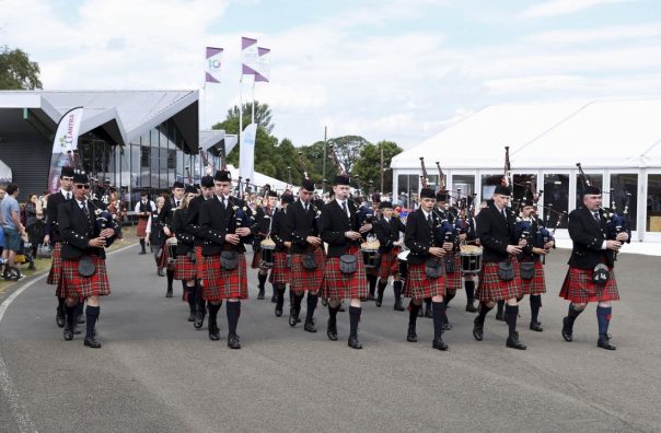 Pipe band at The Royal Highland Show. 