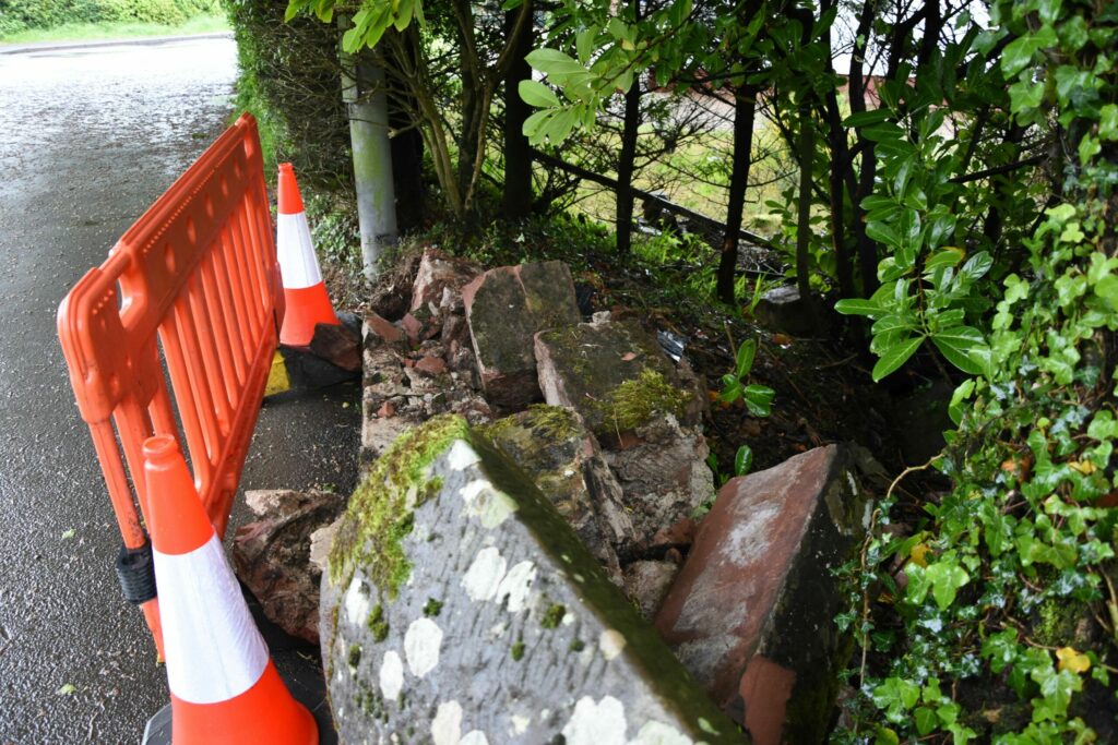 Glencloy Water stone bridge damaged