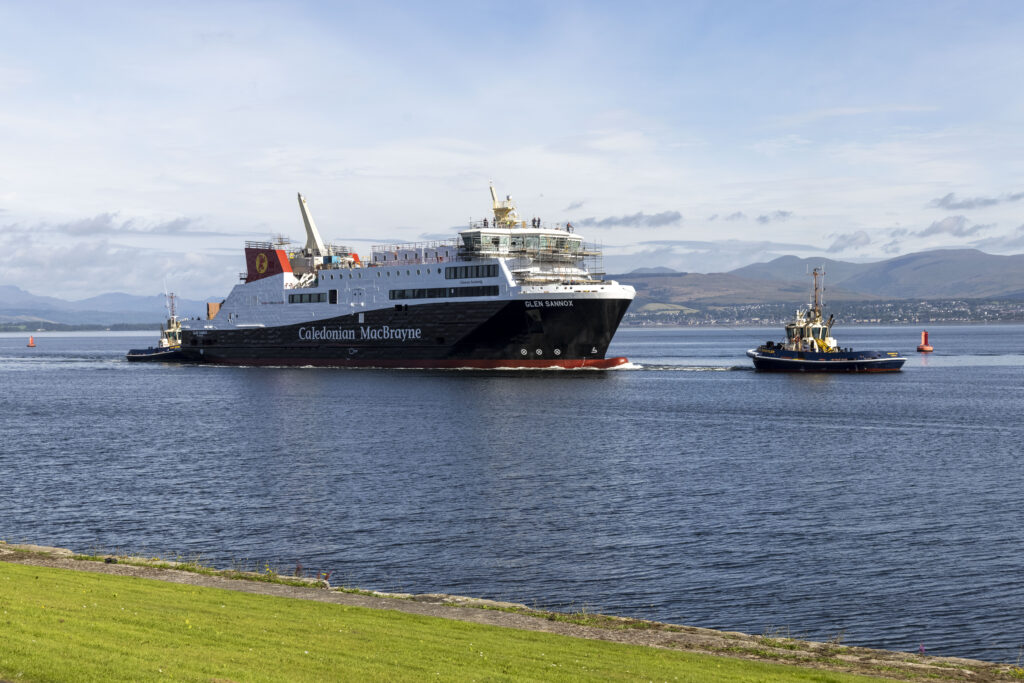 MV Glen Sannox returns to Port Glasgow MV Glen Sannox returns to Port Glasgow