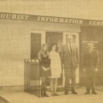 In 1972: Pictured at the opening of Campbeltown’s new Tourist Association headquarters: Miss Muriel Coutts and Mrs Maureen McKerral, who have already dealt with 3,000 inquiries this year; Sir James McKay who opened the building and Mr Lachlan McKinnon, tourist officer.