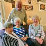 The recently retired Mairi Semple Cancer Fund committee stalwarts who served 125 years between them. Standing, Tommy Graham (40 years) and sitting, from left, Jill Lines (25 years), Helen Steel (35 years) and Sheena McFarlane (25 years).